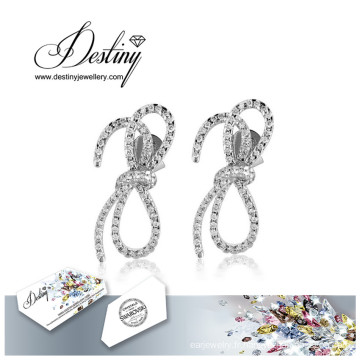 Cravate de destin bijoux cristaux de Swarovski boucles d’oreilles Boucles d’oreilles